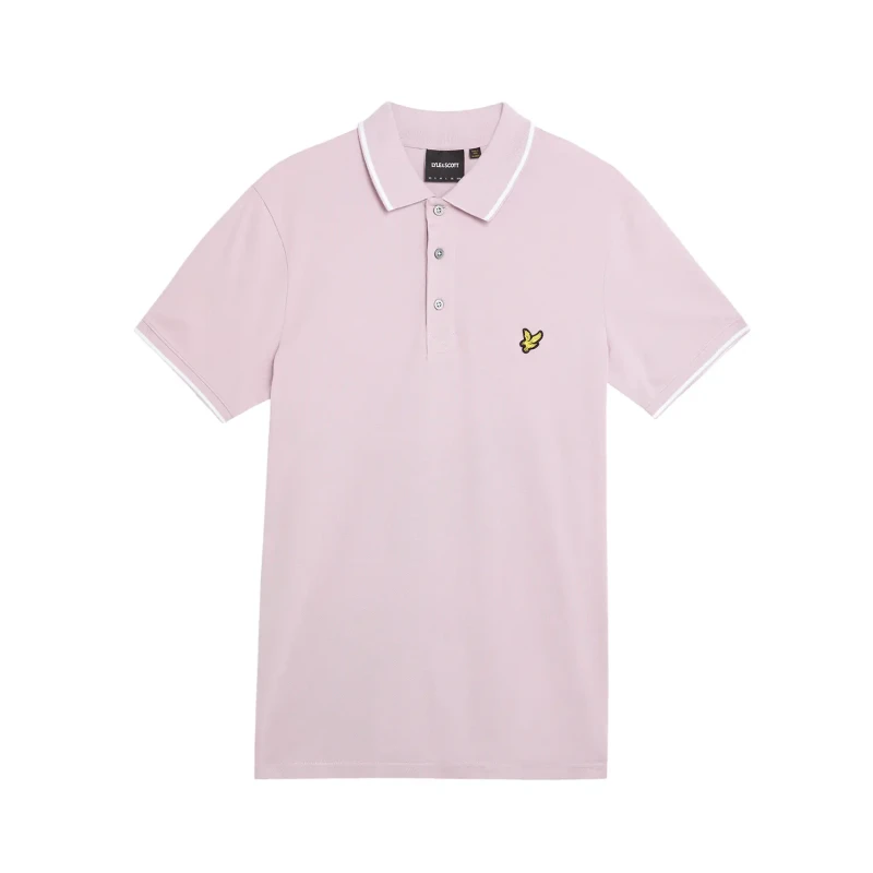 Image of Lyle & Scott Polo Lyle & Scott Tipped Rose Male S