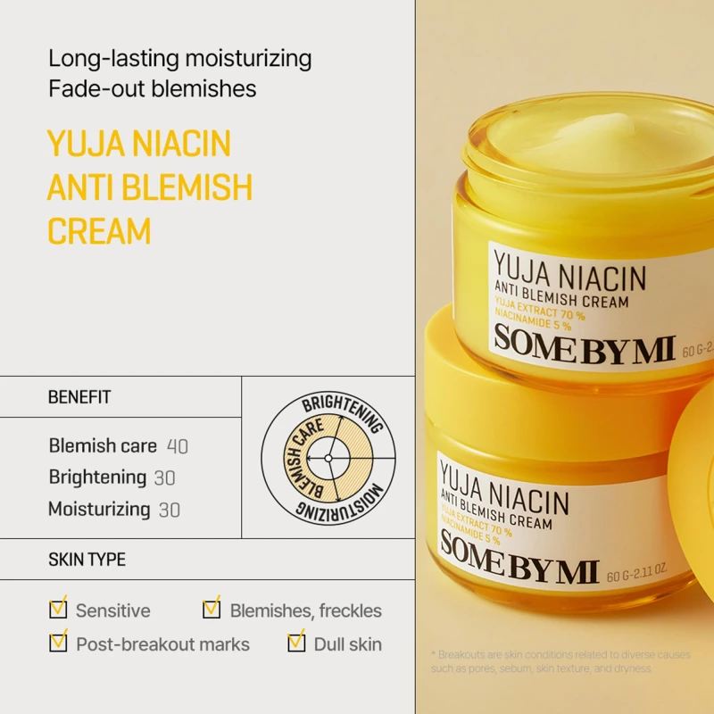Image of Some By Mi Yuja Niacin Anti-Blemish Cream 60 g