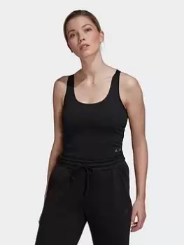 Image of adidas Parley Run for the Oceans Cropped Tank Top - Black Size M Women