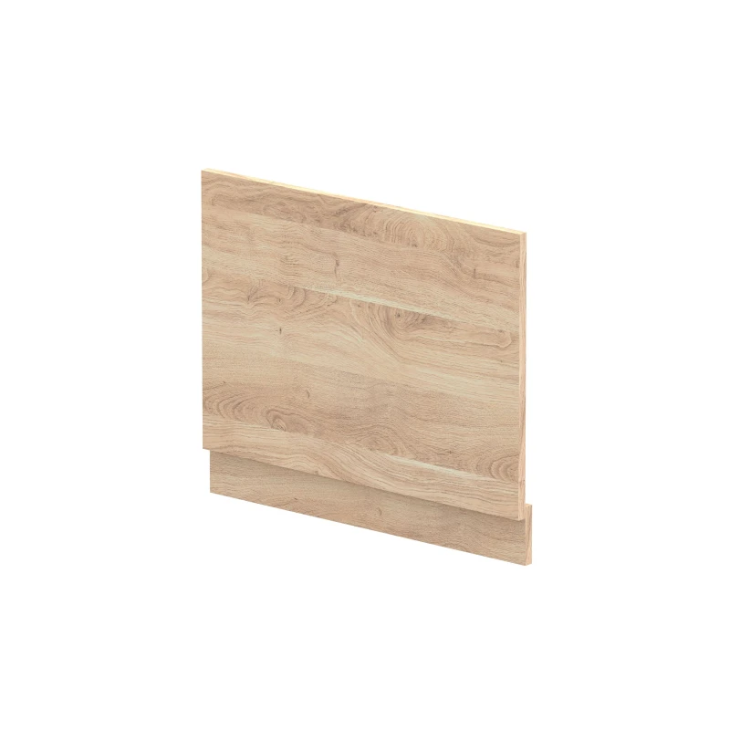 Image of Balterley 700mm Straight Bath End Panel & Plinth - Bleached Oak in Brown Brown Unisex