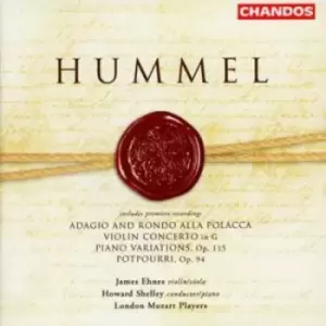 Image of Johann Nepomuk Hummel - Violin Concertos, Piano Variations (Shelley, Lmp, Ehnes) CD Album - Used