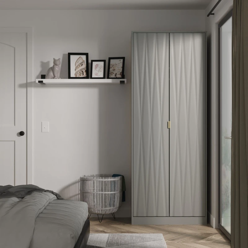 Image of Fiji Ready Assembled Grey & Oak 3 Drawer Wide Chest (H)759mm (W)765mm (D)395mm