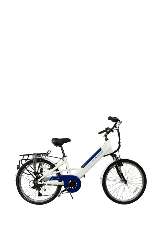 Image of Basis Basis Dorchester Step Through Electric Bike, 24" Wheel 14Ah White unisex