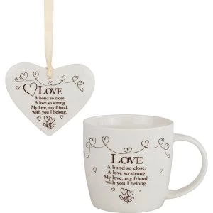 Image of Said with Sentiment Ceramic Mug & Heart Gift Sets Love
