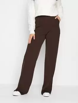 Image of Long Tall Sally Chocolate Scuba Wide Leg Trouser 34" - Brown, Size 16, Length 36, Women