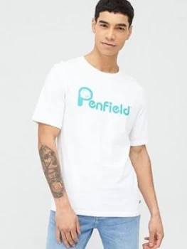 Image of Penfield Apremont Large Logo T-Shirt - White