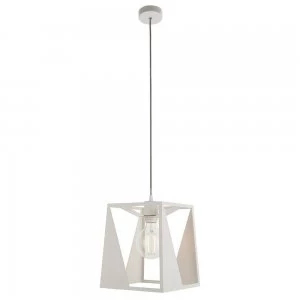 Image of 1 Light Box Ceiling Pendant Matt White, E27