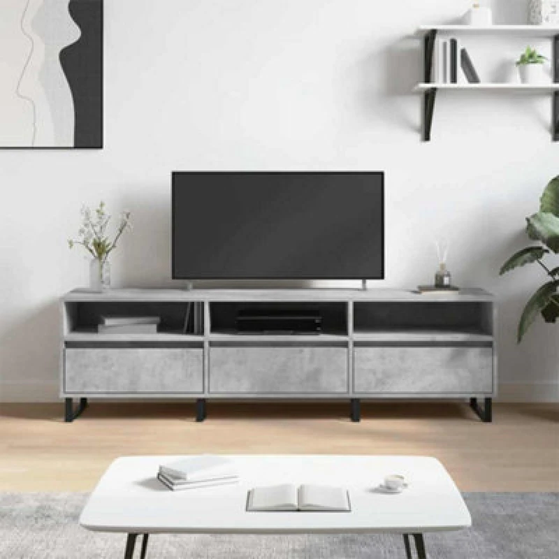 Image of VIDAXL Vidaxl - tv Cabinet Concrete Grey 150x30x44.5cm Engineered Wood 8720845875312