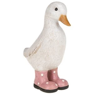 Image of David's Baby Polka Dot Duck Pink Ornament