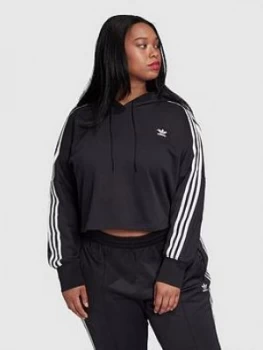 Image of Adidas Originals Plus Cropped Hoodie - Black