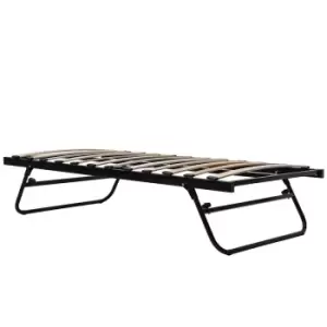 Image of Crazy Price Beds Trundle Black Metal Single Bed