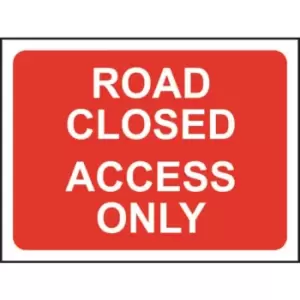 Image of 600 X 450MM Temporary Sign & Frame - Road Closed Access Only