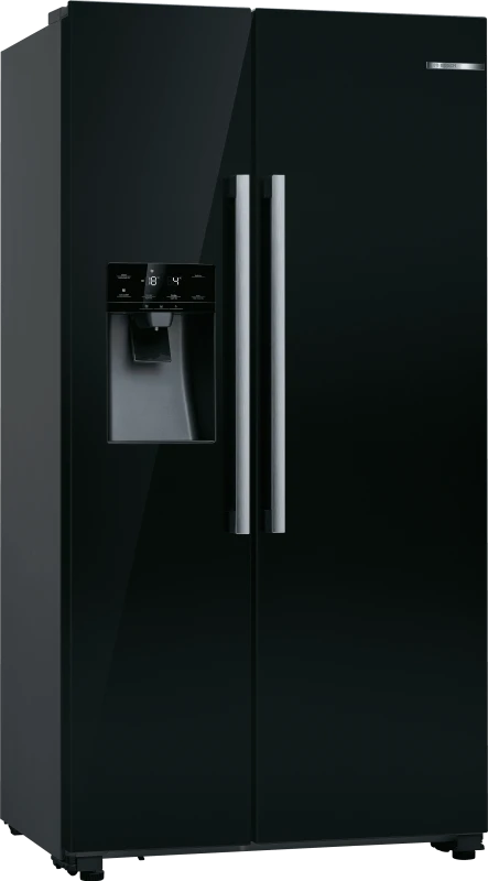 Image of Bosch Series 6 KAD93ABEP Plumbed American Fridge Freezer - Black - E Rated