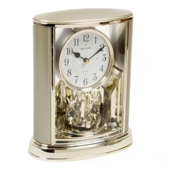 Image of Rhythm Gold Mantel Clock - Crystals From Swarovski