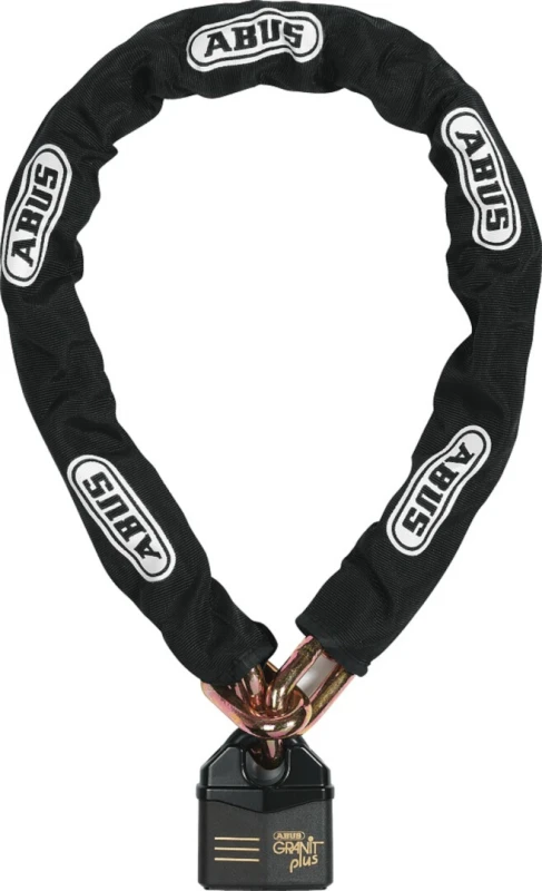 Image of ABUS Granit Power Chain 37 14KS Black Loop Chain Lock, Size 120cm for Men