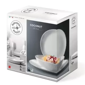 Image of Urbn chef Coconut Opal Glass 18pc Tableware Set 766115