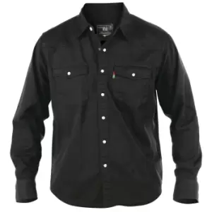 Image of Duke Mens Western Style Denim Shirt (Medium) (Black)
