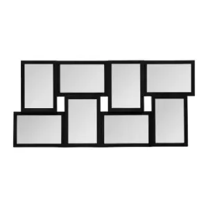 Image of Premier Housewares Multi Photo Frame with Straight Edges, 8 Photo - Black Plastic Frame 4 x 6"