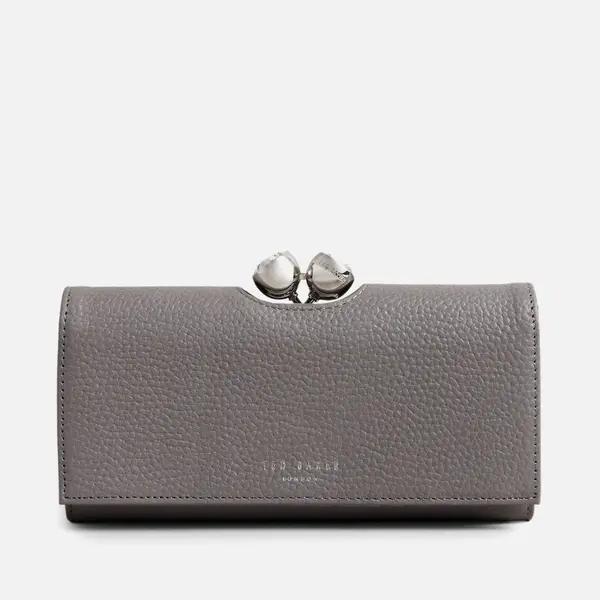 Image of Ted Baker Rosyela Large Bobble Leather Wallet Grey female 273567