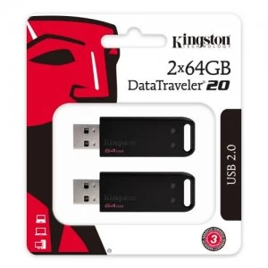 Image of 64GB USB 2.0 DataTraveler 20 FD 2 Pack