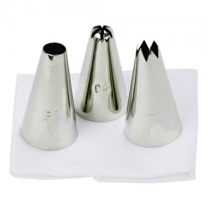 Image of Tala Food Piping Set with 3 Nozzles - Silver