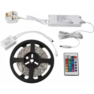 Image of 5m rgb Tape Light Kit - 24W LED Driver - Remote Control - Flexible Lighting