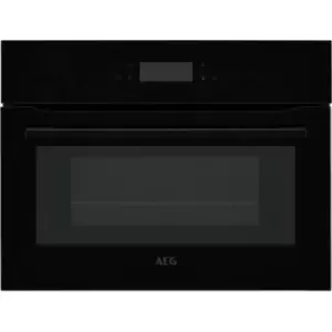 Image of AEG CombiQuick KMK768080B WiFi Connected Built In Compact Electric Single Oven with Microwave Function - Black