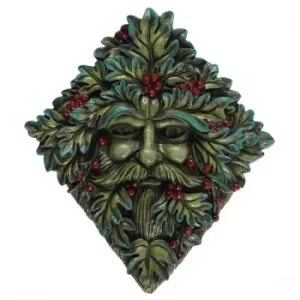Image of Festive Green Man Wall Plaque