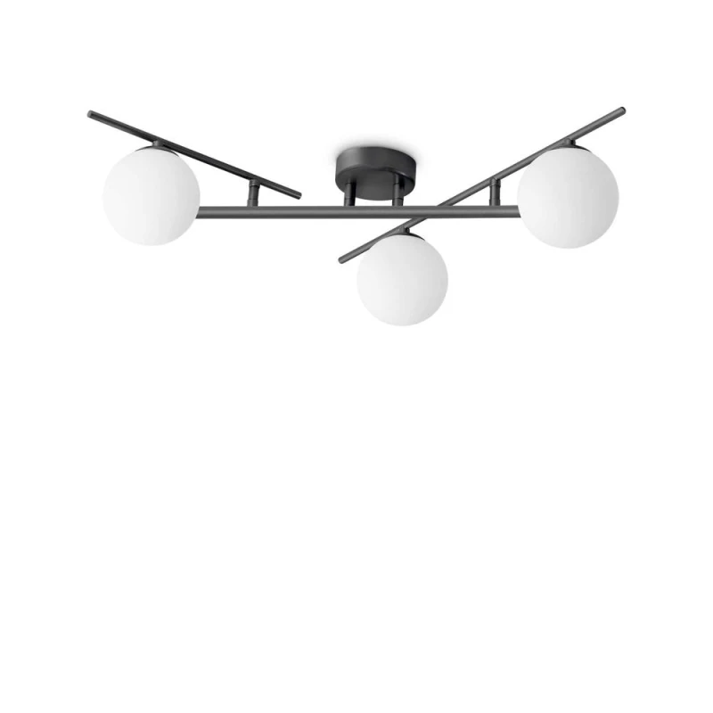 Image of Atlas 3 Light Globe Ceiling Light Black