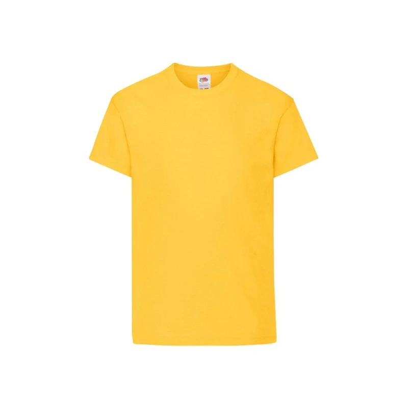 Image of Fruit of the Loom Original T-Shirt in Bright Yellow Size: 3-4 Years Bright Yellow Unisex 3-4 Years