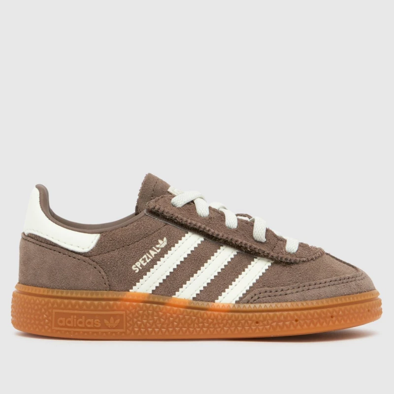 Image of adidas Originals Unisex Kids Handball Spezial Low-Top Trainers Brown unisex C7 (24)