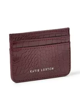 Image of Katie Loxton Faux Croc Card Holder - Wine, Wine, Women