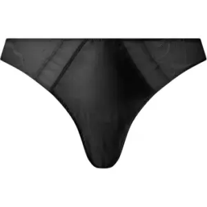 Image of CALVIN KLEIN Panelled Thong - Black