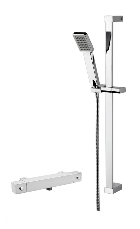 Image of Balterley Thermostatic Bar Valve Rectangular Slide Rail Silver unisex
