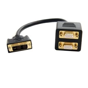 Image of StarTech 1ft DVI I to 2x VGA Splitter