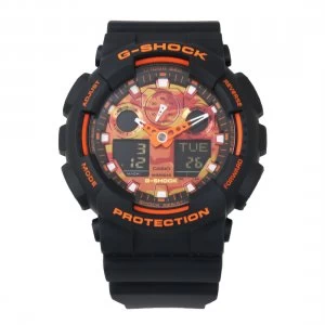 Image of Casio G-SHOCK Analog-Digital Watch GA-100BR-1A - Black/Orange