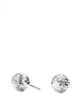 Image of Simply Silver Sterling Silver Textured Ball Stud Earrings
