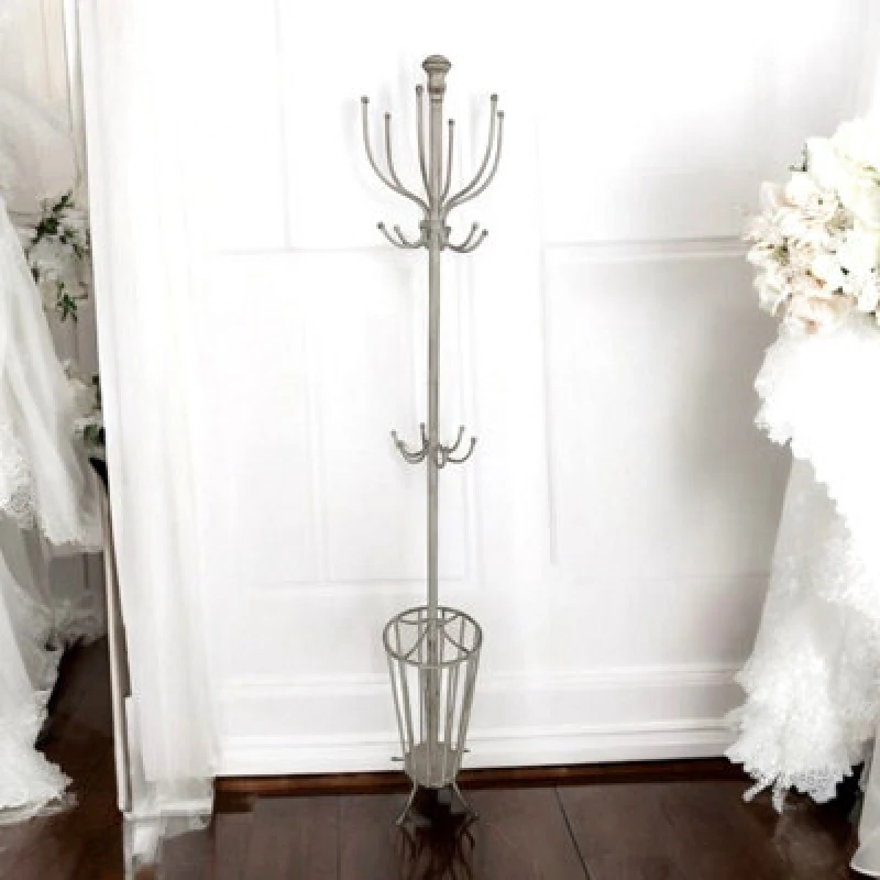 Image of 175Cm Cream Metal Coat Stand/ Umbrella Hol