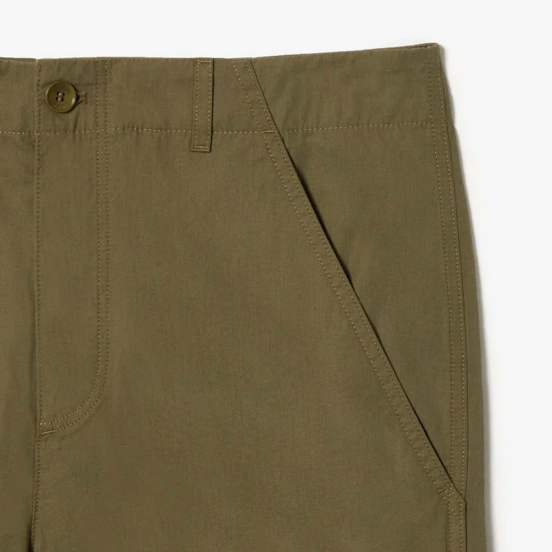 Image of Lacoste Straight-Fit Multi Pocket Cargo Pants Green male 30R