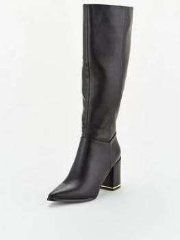 Image of OFFICE Klever Knee High Boot - Black, Size 5, Women