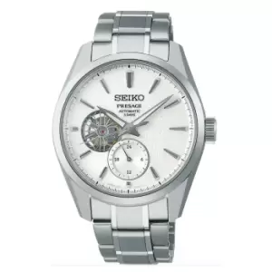 Image of Seiko Presage 'Shiro' Sharp-Edged Open Heart Automatic 3 Days Mens Watch SPB415J1