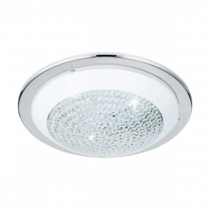 Image of EGLO Acolla Chrome Crystal LED Wall-Ceiling Light 16 Warm White - 95641