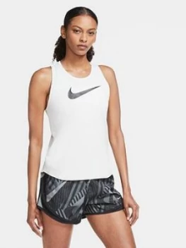 Image of Nike Running Swoosh Tank - White