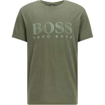 Image of Hugo Boss Crew Neck Large Logo T-Shirt Open Green Size L Men