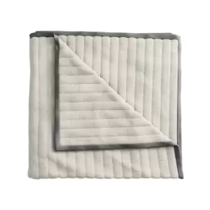 Image of Bedeck of Belfast Emani Quilted Throw, Chalk/Charcoal