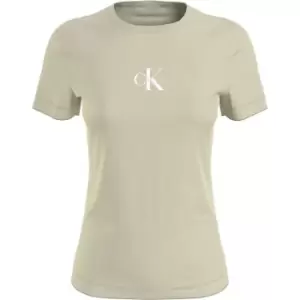 Image of Calvin Klein Jeans Monogram Logo Slim Fit Tee - Green