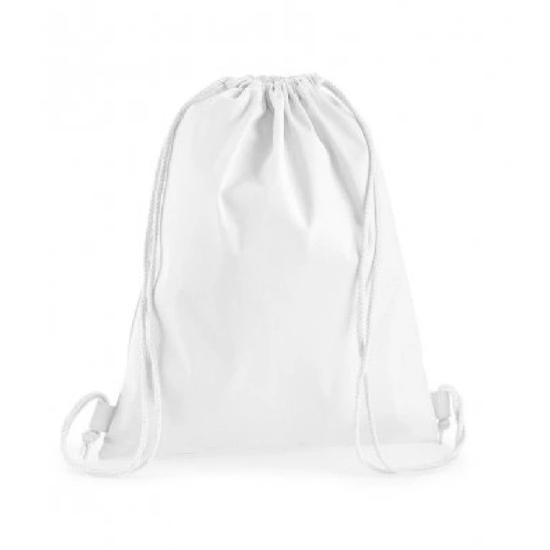 Image of Westford Mill Mens Premium Cotton Gymsac in White White Male