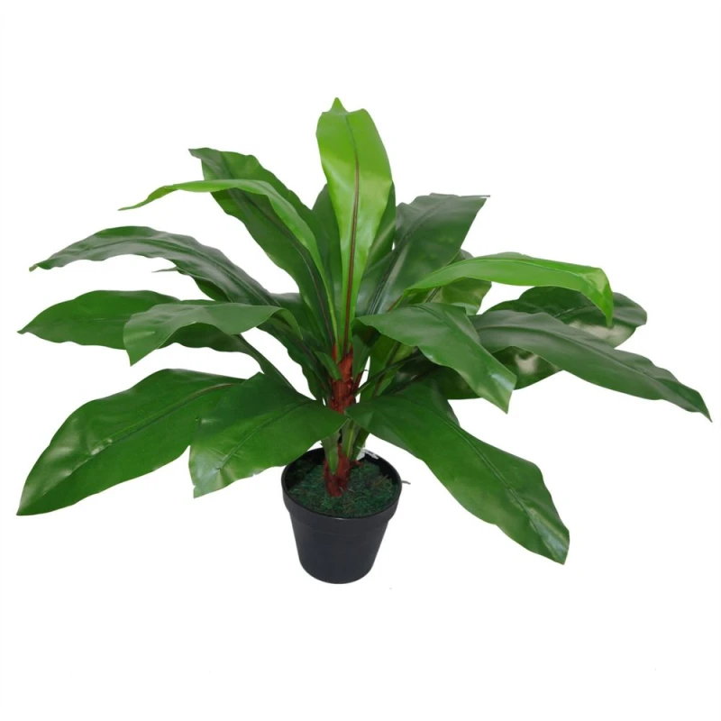 Image of Leaf 60cm Bushy Large Artificial Bird's Nest Fern Plant Green
