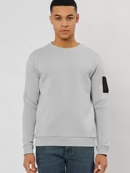 Image of Religion Slider High Neck Crew - Grey, Size S, Men