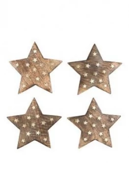 Image of Sass & Belle Wooden Star Coasters Set Of 4